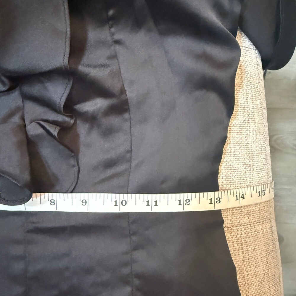 Andrea Iyamah Jumpsuit Black Wide Leg Ruffle Trim Size Small - Picture 9 of 11